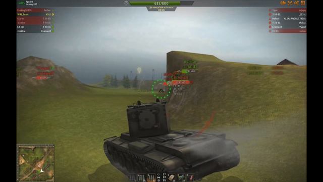 Попытка вытащить бой на КВ2. Wild Tanks Online смотреть онлайн