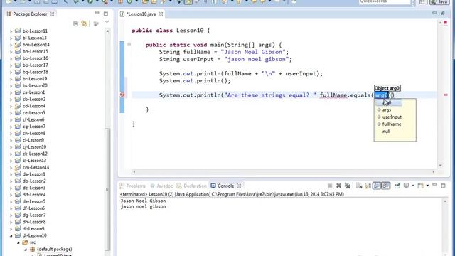Java Tutorial - 10 - Determining if Two Strings are Equal смотреть онлайн