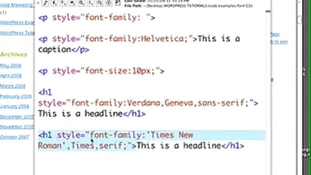 WordPress Tutorial - More About Changing Fonts & Font Size смотреть онлайн