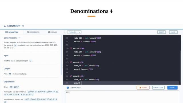 Denominations 4 | Assignment 6 | CCBP | NxtWave CCBP 4.0 Telugu | Python Programming | Python Code смотреть онлайн