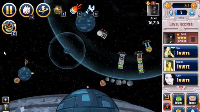 Angry Birds Star Wars Death Star - Level 36 (91,290) No Power-Ups смотреть онлайн