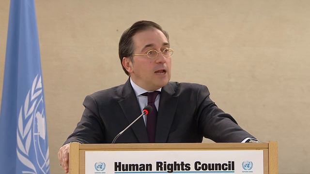 HRC55 | José Manuel Albares Bueno, Ministro de Asuntos Exteriores, UE y Cooperación de España смотреть онлайн