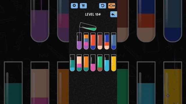 Water Color Sort Level 184 Walkthrough iOS/Android смотреть онлайн