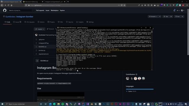 Instagram Bomber/Spammer On GITHUB (Tutorial 2022)