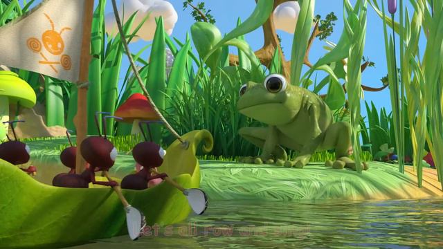 Row, Row, Row Your Boat Ants! | CoComelon Furry Friends | Animals For Kids
