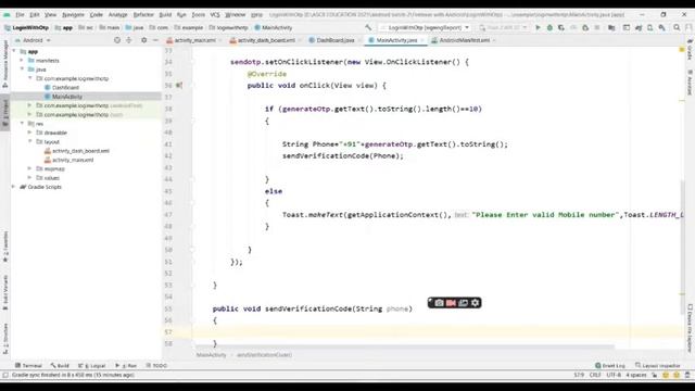 Login With OTP using Firebase Authentication(Ascii Education) смотреть онлайн