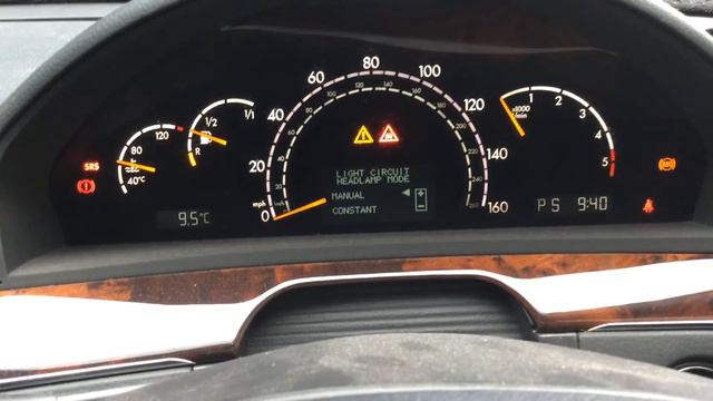 Mercedes W220 S Class S320 Cdi Dashboard Instrument Cluster User Guide Walk Through.
