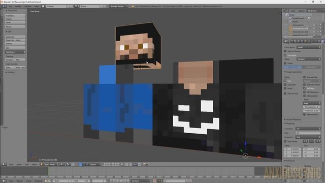 How to make a 3D model with a Minecraft skin - Blender Tutorial смотреть онлайн