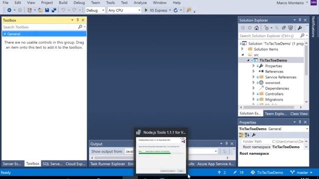 Node.JS and Angular on Visual Studio (01 InstallNodeJSTools) смотреть онлайн