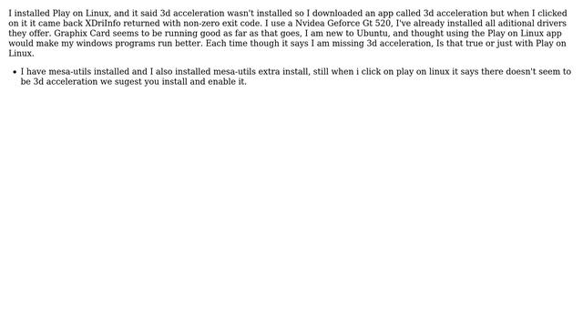 How do I install 3d acceleration with an Nvidia Geforce GT520? смотреть онлайн