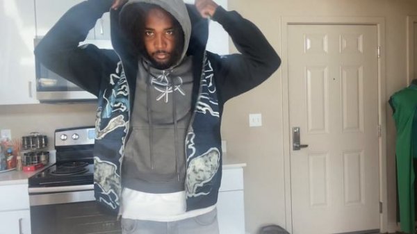 Travis Scott Cactus Jack For Fragment Skeleton Graffiti Full Zip Hoodie