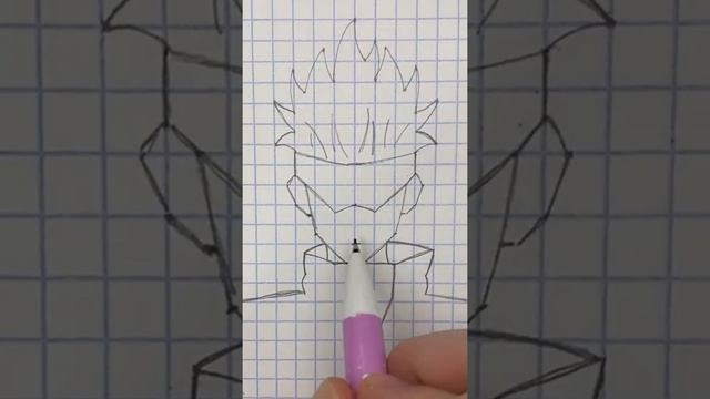 Как нарисовать Сатору Годжо по клеточкам смотреть онлайн