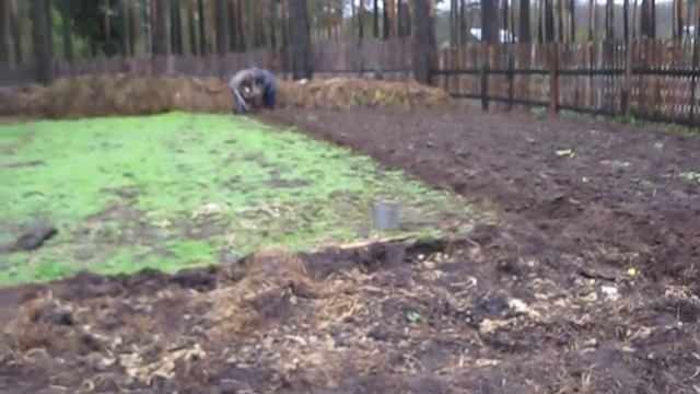 Лебёдка с бензопилой Дружба-4 - осенняя вспашка огорода смотреть онлайн