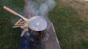 Складная печка щепочница