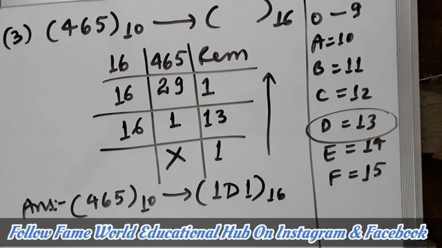 #3 - Decimal To Hexadecimal Conversion - Number System Series - Fame World Educational Hub смотреть онлайн