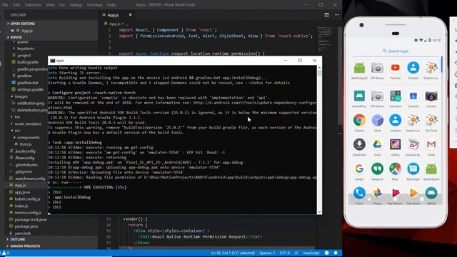 React Native Runtime Permissions Request Android Example смотреть онлайн