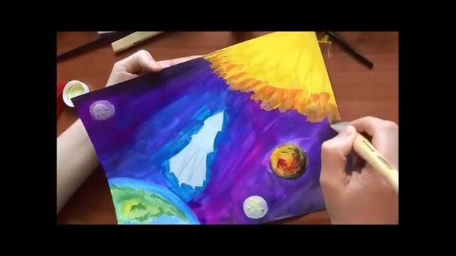 Урок рисования, "Космические дали" смотреть онлайн