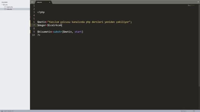 Substr(Kelime içinden değer alma) Php dersleri-22 смотреть онлайн