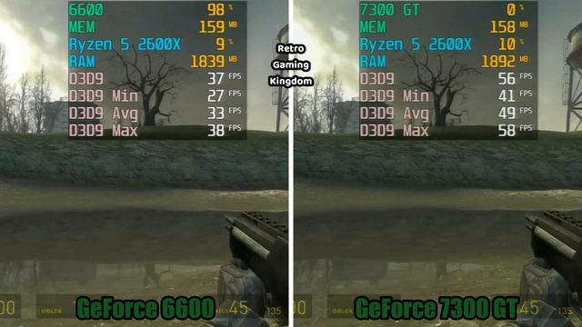 GeForce 6600 Vs GeForce 7300 GT Test In 7 Games (No FPS Drop - Capture Card)