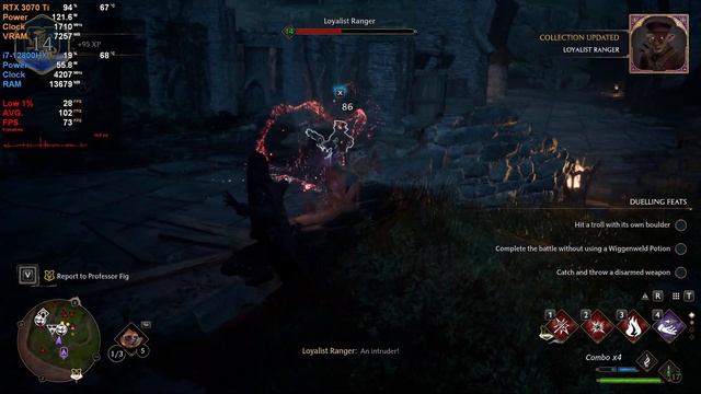 RTX 3070 Ti Laptop (150W)+12800hx - MSI GE67 - Gameplay Test Hogwarts Legacy смотреть онлайн