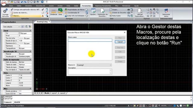 4MCAD v19 Comandos Português - VBA Macro смотреть онлайн
