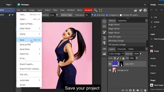 Change Any Color || Figma Photopea Tutorial смотреть онлайн