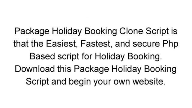 Package Holiday Booking Script - PHP Readymade Script смотреть онлайн
