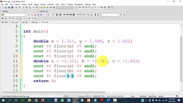 C++ Mathematical Functions смотреть онлайн