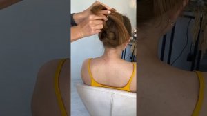 Низкий пучок.Быстрая Прическа.Укладка за 5 минут.Стильный пучок из волос.Лайфхак для девушек
