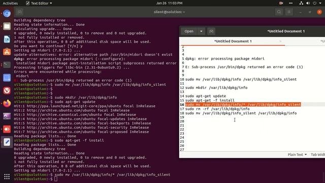 how to fix E: Sub-process /usr/bin/dpkg returned an error code (1) смотреть онлайн