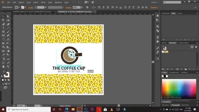How to Design a Coffee Paper Cup Packaging | Adobe Illustrator Tutorial смотреть онлайн