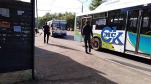 Автобус ЛиАЗ 5256.53, НефАЗ 5299 30 56 и НефАЗ 5299 20 15 в Омске, пос. Солнечный.