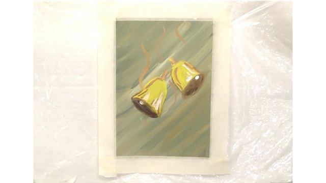 Как рисовать новогодние колокольчики гуашью или акрилом