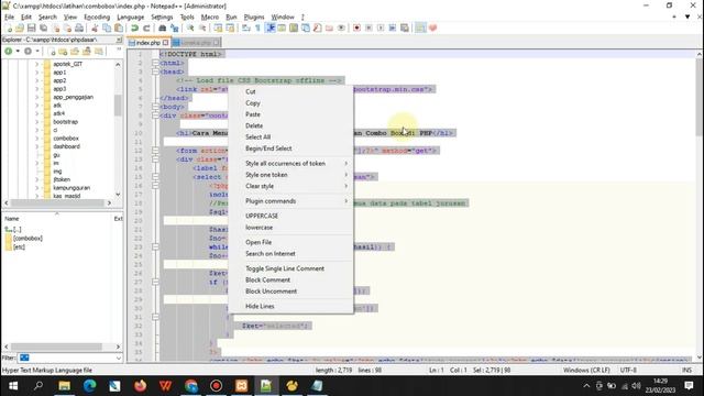 3 | LATIHAN PEMOGRAMAN PHP DASAR, FILTER DATA DENGAN COMBOBOX смотреть онлайн