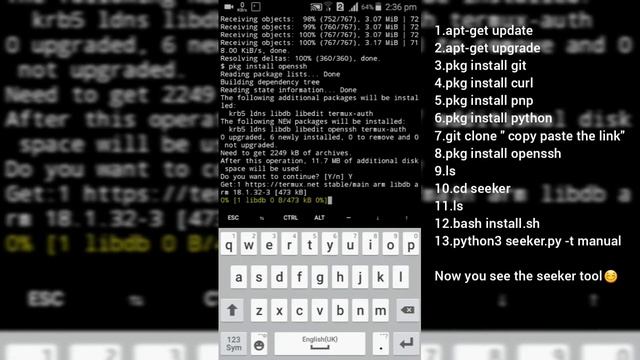 Install seeker tool in termux смотреть онлайн