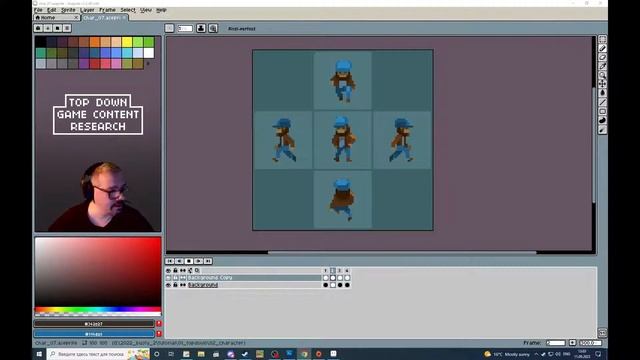 Top-down pixel-art game research (character) P2 / пиксель-арт для топ-даун игры (персонаж) - часть смотреть онлайн