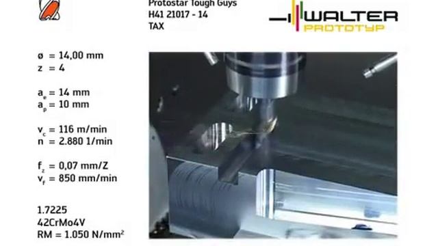 Фрезерование концевой фрезой Walter.avi смотреть онлайн