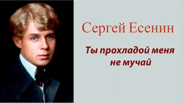 Сергей Есенин - Ты прохладой меня не мучай смотреть онлайн