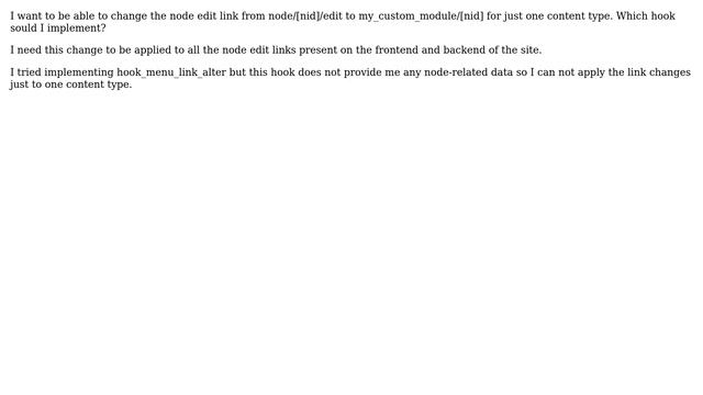 Drupal: Change the node edit link for a specific content type смотреть онлайн