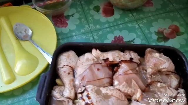 Курица запеченая с картофелем маринованая в соевом соусе смотреть онлайн