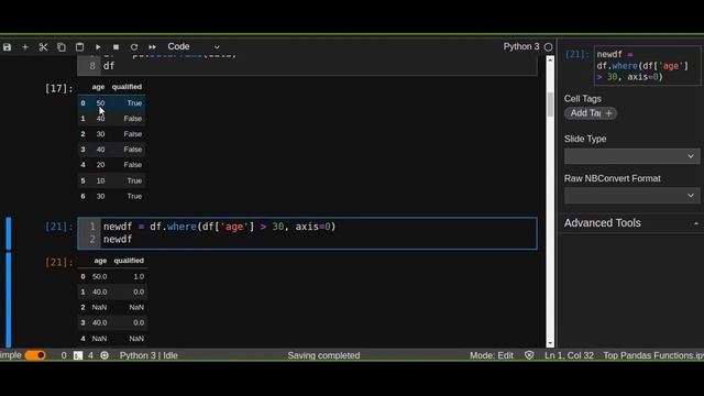 Very Useful Pandas Functions: Pandas where() Method | How to Check the DataFrame based on Condition смотреть онлайн