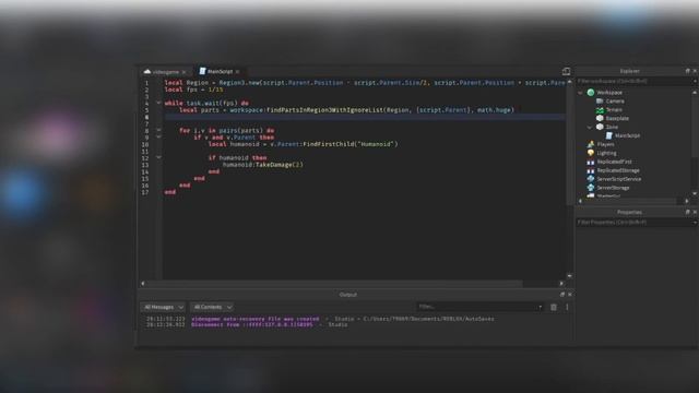 Как сделать зону смерти в Roblox Studio смотреть онлайн