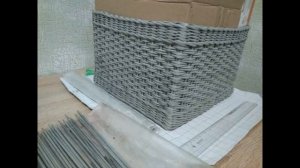 МК: Замечательный квадратный короб/ 2 часть/ситец из двух трубочек/газетные трубочки