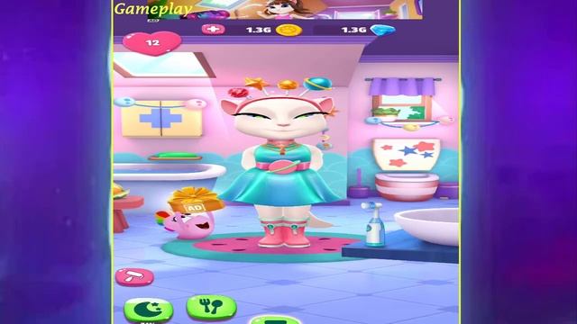 My Talking Angela 2 Space Talent Show Outfits New Update 2022 Android iOS Gameplay HD смотреть онлайн