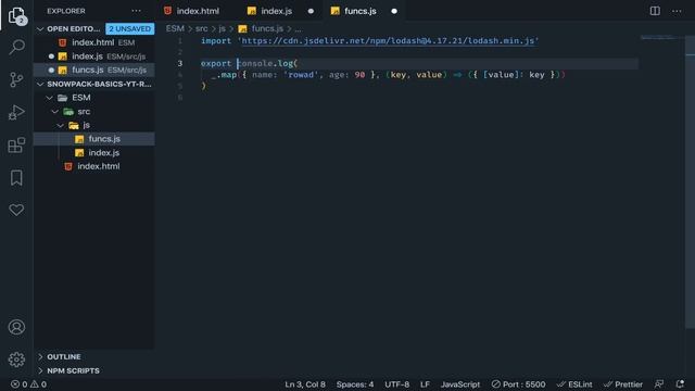 01 - Introduction to web modules || import and export on the web || snowpack смотреть онлайн