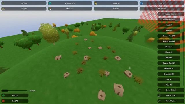 Unturned Map Editor - Изменение ландшафта за границей карты