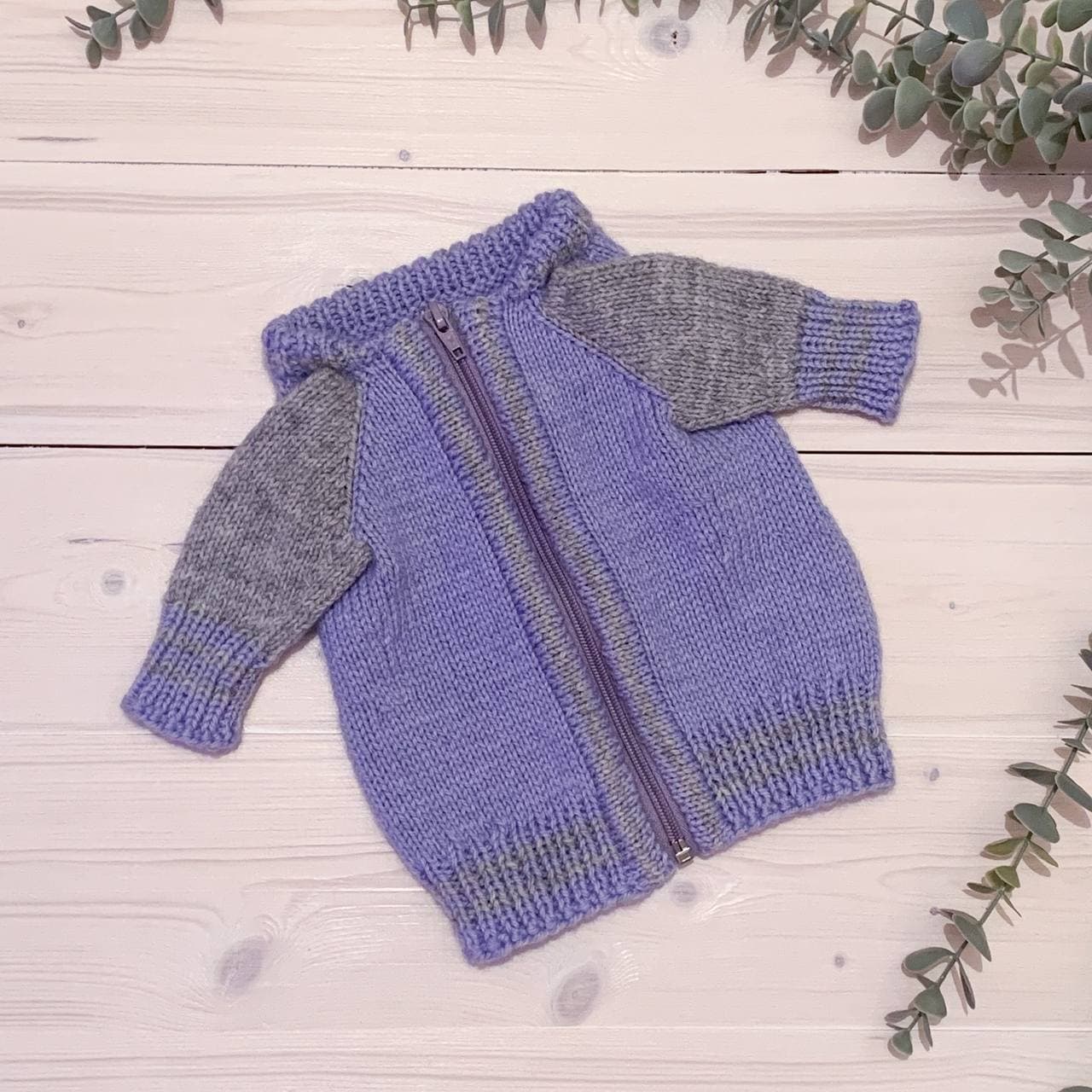 Бомбер для собак спицами ч.1