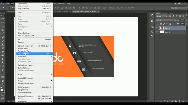 Business Card Design Free Mockup PSD смотреть онлайн