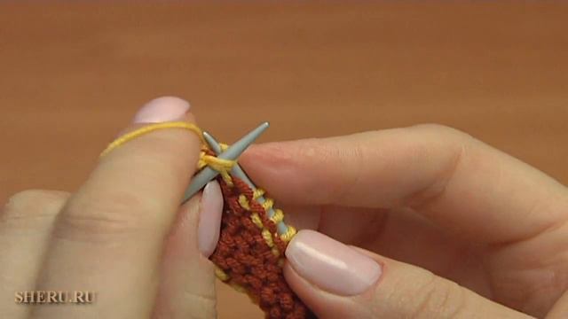 Knitting Jacquard Stitch Pattern Урок 23 Жаккардовый узор спицами смотреть онлайн