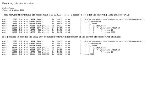 Unix & Linux: Bash: Execute command independent of parent PID? смотреть онлайн